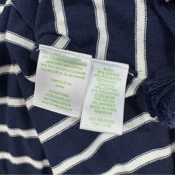 Lilly Pulitzer Elba Sweater Coastal She’ll Stripe Blue White - Picture 3 of 7